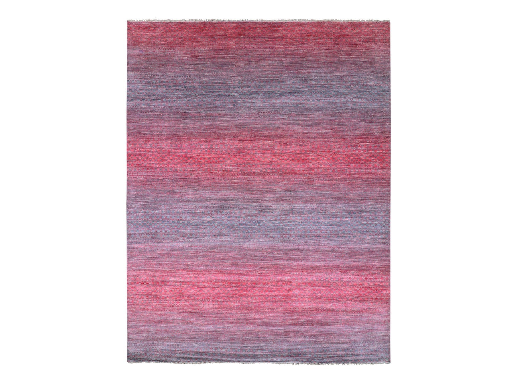 Modern / Contemporary hand-knotted wool rug in Red, 9'4" x 12'2" — SKU O079645