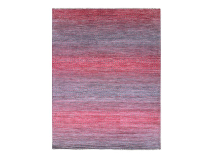 Modern / Contemporary hand-knotted wool rug in Red, 9'4" x 12'2" — SKU O079645