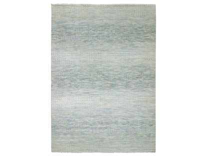 Modern / Contemporary hand-knotted wool rug in Gray, 10' x 14'1" — SKU O079647