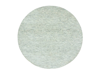 Grey 6'0" x 6'0" Modern / Contemporary Hand knotted Wool Rug - Sku: O079654