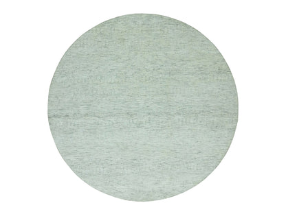 Grey 8'0" x 8'0" Modern / Contemporary Hand knotted Wool Rug - Sku: O079655