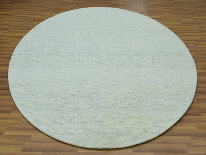 Grey 8'0" x 8'0" Modern / Contemporary Hand knotted Wool Rug - Sku: O079655