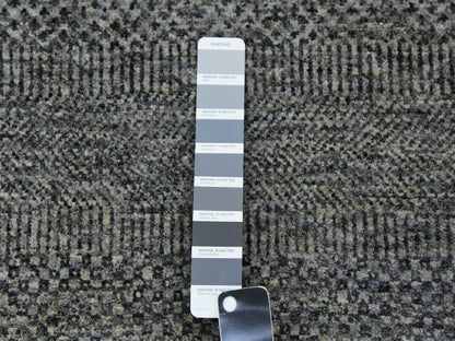 Grey 6'0" x 6'0" Modern / Contemporary Hand knotted Wool Rug - Sku: O079657