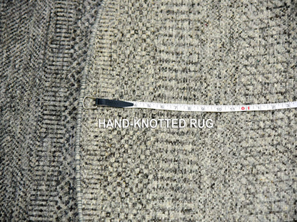 Grey 6'0" x 6'0" Modern / Contemporary Hand knotted Wool Rug - Sku: O079657