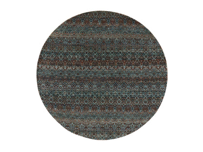 Modern / Contemporary hand-knotted wool rug in Brown, 5'11" x 6'0", SKU O079660