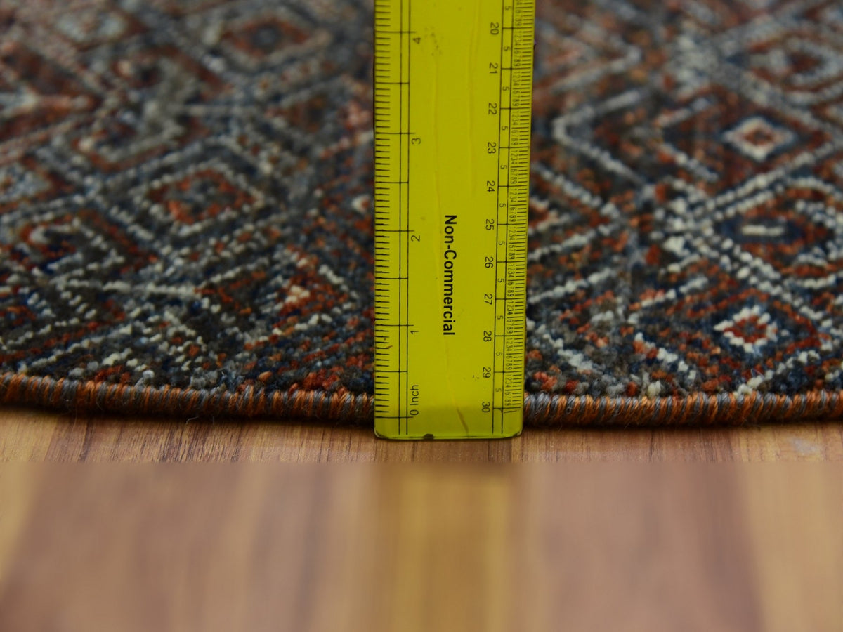 Modern / Contemporary hand-knotted wool rug in Brown, 5'11" x 6'0", SKU O079660