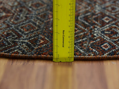 Modern / Contemporary hand-knotted wool rug in Brown, 5'11" x 6'0", SKU O079660
