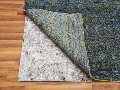 Green 8'1" x 10'1" Modern / Contemporary Hand knotted Wool Rug - Sku: O079665