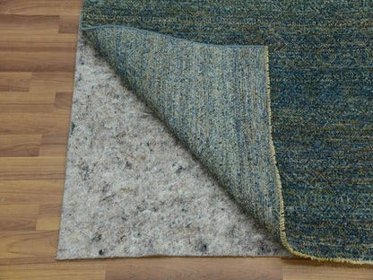 Modern / Contemporary hand-knotted wool rug in Green, 8'1" x 10'1", SKU O079666