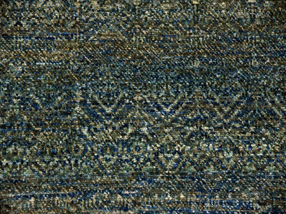 Modern / Contemporary hand-knotted wool rug in Green, 8'1" x 10'1", SKU O079666