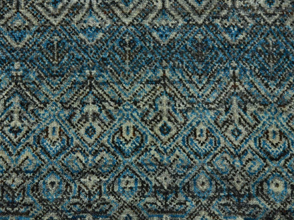 Modern / Contemporary hand-knotted wool rug in Blue, 9'1" x 12'0", SKU O079678