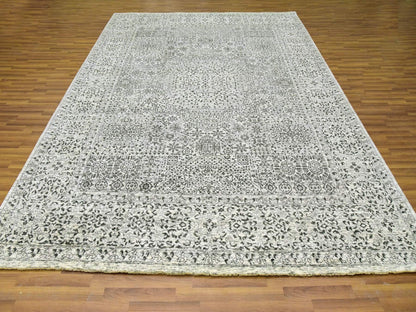 Ivory 9'1" x 12'0" Mamluk Hand knotted Wool Rug - Sku: O079679