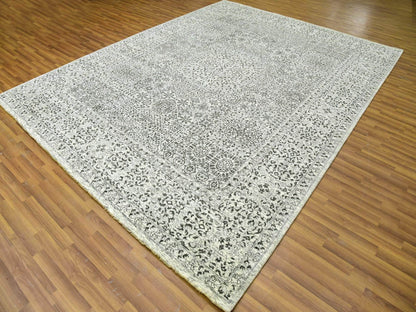 Ivory 9'1" x 12'0" Mamluk Hand knotted Wool Rug - Sku: O079679