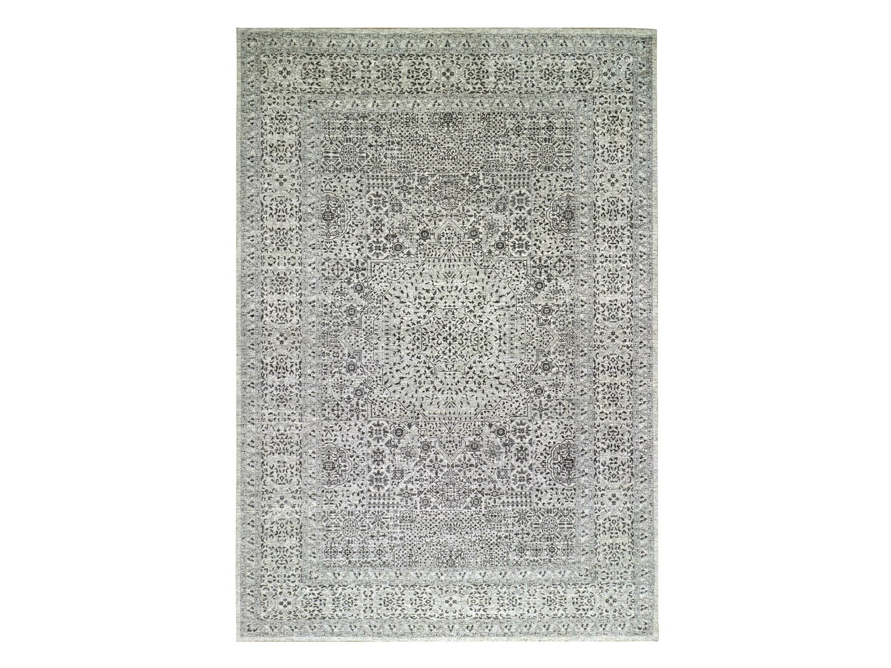 Mamluk Traditional hand-knotted wool rug in Ivory, 12'0" x 17'10", SKU O079680