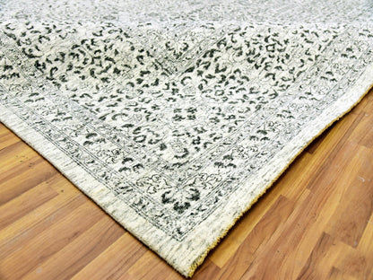 Ivory 12'0" x 17'10" Mamluk Hand knotted Wool Rug - Sku: O079680