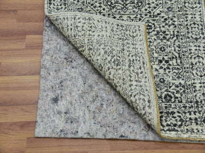 Ivory 2'8" x 10'0" Mamluk Hand knotted Wool Rug - Sku: O079683