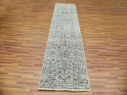 Ivory 2'8" x 10'0" Mamluk Hand knotted Wool Rug - Sku: O079684