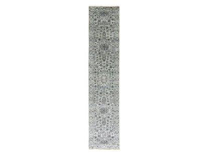 Ivory 2'7" x 12'0" Mamluk Hand knotted Wool Rug - Sku: O079687