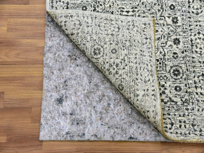Ivory 2'7" x 14'1" Mamluk Hand knotted Wool Rug - Sku: O079688