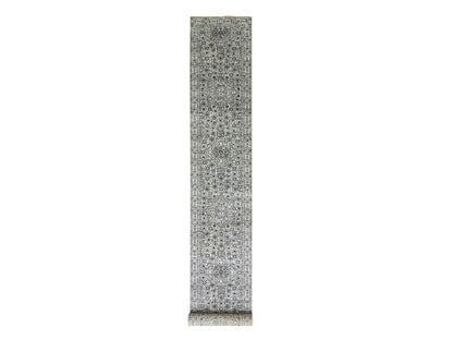 Ivory 2'10" x 18'0" Mamluk Hand knotted Wool Rug - Sku: O079689