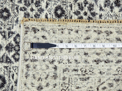 Ivory 2'10" x 18'0" Mamluk Hand knotted Wool Rug - Sku: O079689