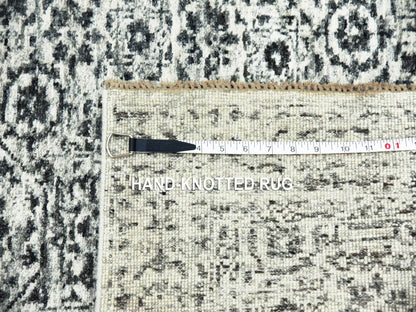 Ivory 2'10" x 21'10" Mamluk Hand knotted Wool Rug - Sku: O079690