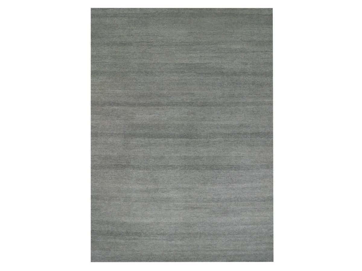 Modern / Contemporary hand-knotted wool rug in Gray, 13'11" x 18'1" — SKU O079692