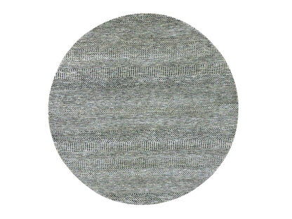Modern / Contemporary hand-knotted wool rug in Gray, 6' x 6' — SKU O079695