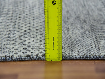 Modern / Contemporary hand-knotted wool runner in Gray, 2'5" x 27'11" — SKU O079700 (view 6)