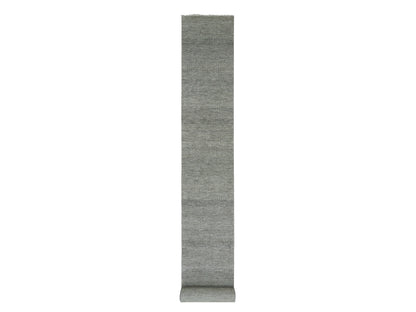 Modern / Contemporary hand-knotted wool runner in Gray, 2'7" x 22'1" — SKU O079702