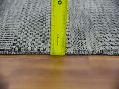 Modern / Contemporary hand-knotted wool runner in Gray, 2'7" x 22'1" — SKU O079702 (view 6)