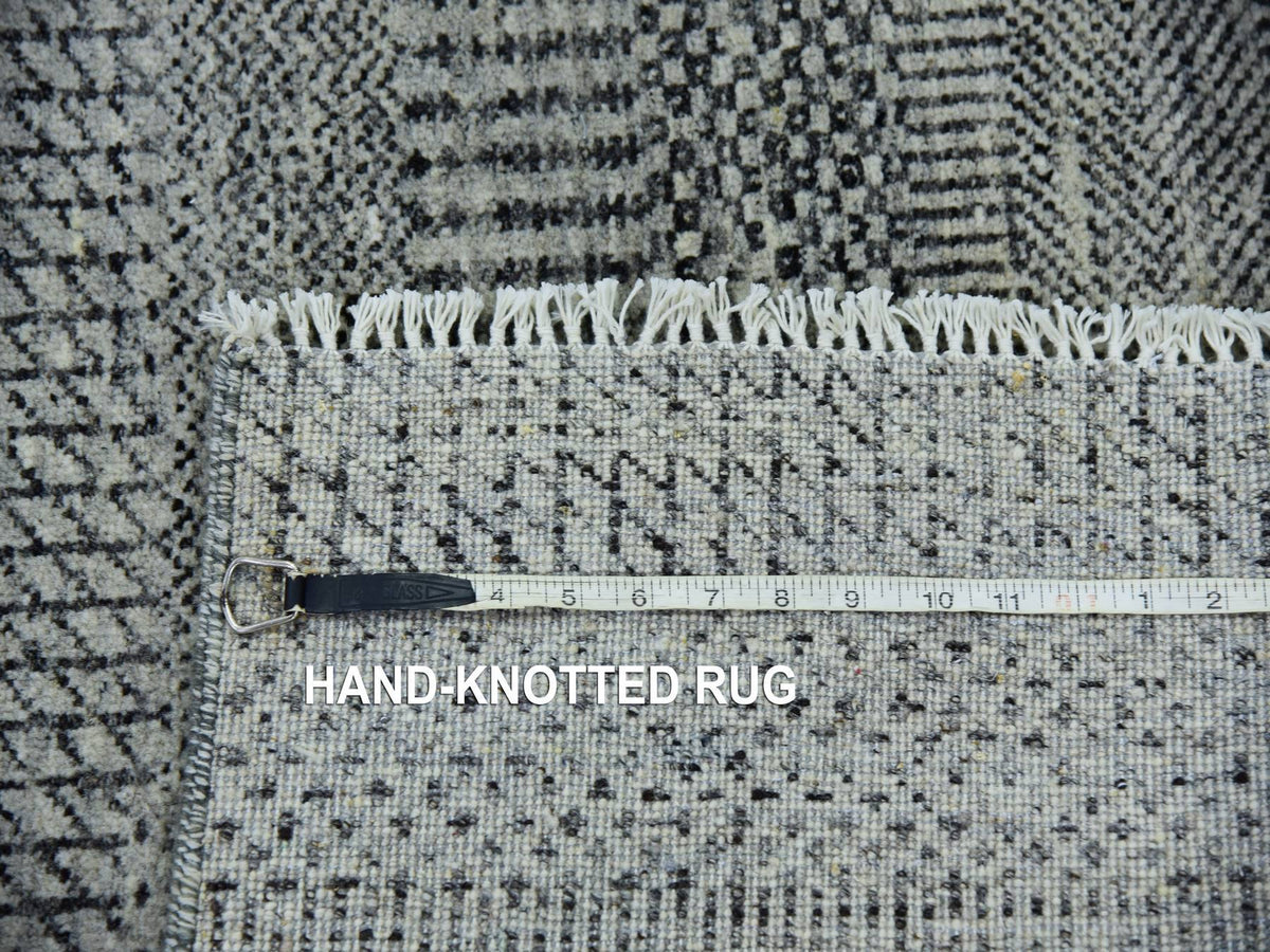 Modern / Contemporary hand-knotted wool runner in Gray, 2'7" x 22'1" — SKU O079702 (view 7)