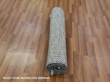 Modern / Contemporary hand-knotted wool runner in Gray, 2'6" x 5'10" — SKU O079707 (view 5)
