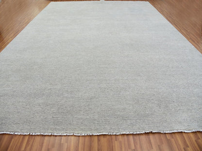 Modern / Contemporary hand-knotted wool rug in Gray, 14' x 18'3" — SKU O079711 (view 2)