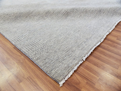 Modern / Contemporary hand-knotted wool rug in Gray, 14' x 18'3" — SKU O079711 (view 6)