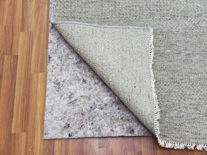 Modern / Contemporary hand-knotted wool rug in Gray, 11'10" x 18' — SKU O079712 (view 4)