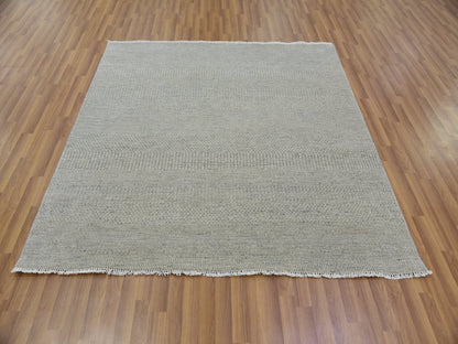 Modern / Contemporary hand-knotted wool rug in Gray, 5'11" x 6' — SKU O079715 (view 2)