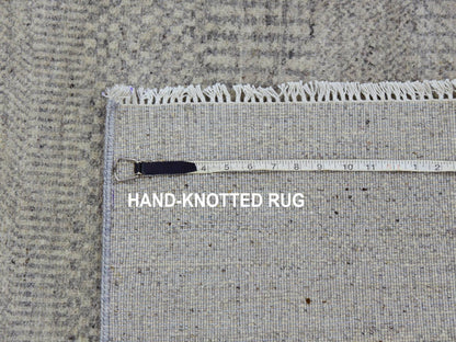 Modern / Contemporary hand-knotted wool rug in Gray, 5'11" x 6' — SKU O079715 (view 7)