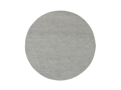 Modern / Contemporary hand-knotted wool rug in Gray, 4'10" x 4'10" — SKU O079716
