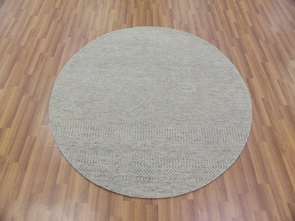 Modern / Contemporary hand-knotted wool rug in Gray, 4'10" x 4'10" — SKU O079716 (view 2)