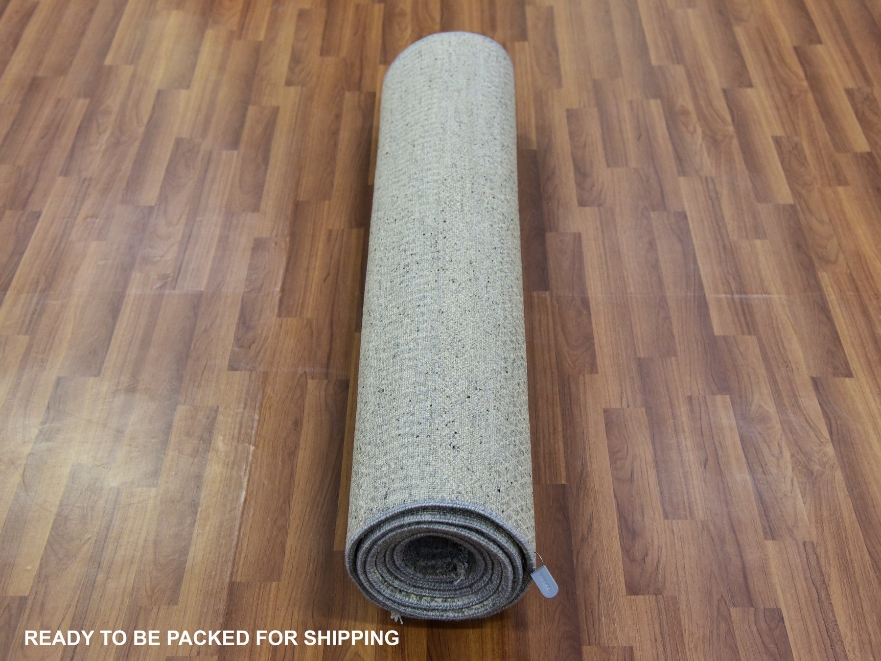 Modern / Contemporary hand-knotted wool runner in Gray, 4' x 10'6" — SKU O079717 (view 5)