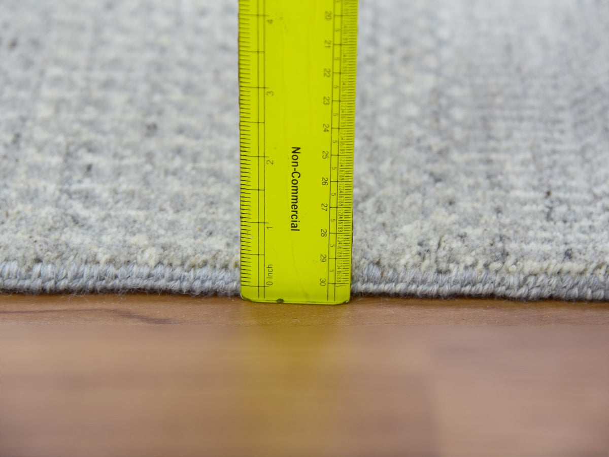 Modern / Contemporary hand-knotted wool runner in Gray, 4' x 10'6" — SKU O079717 (view 6)