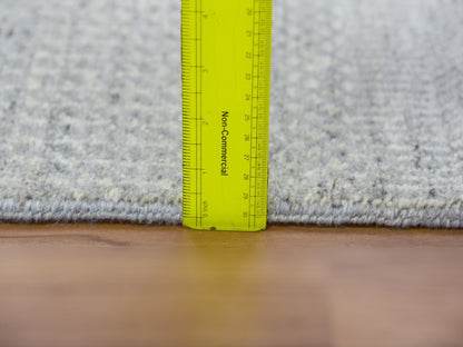 Modern / Contemporary hand-knotted wool runner in Gray, 4' x 10'6" — SKU O079717 (view 6)