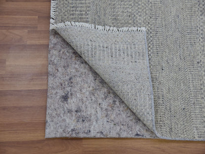 Modern / Contemporary hand-knotted wool runner in Gray, 2'7" x 32'1" — SKU O079718 (view 3)