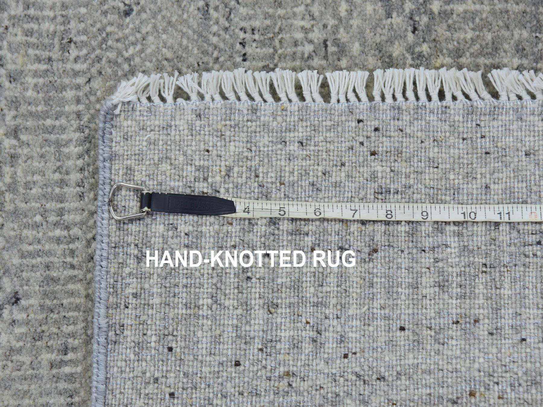 Modern / Contemporary hand-knotted wool runner in Gray, 2'7" x 32'1" — SKU O079718 (view 7)