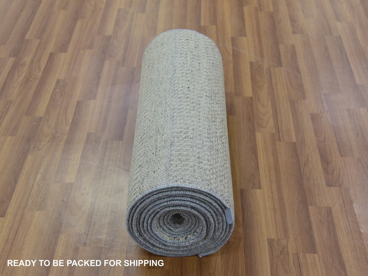 Modern / Contemporary hand-knotted wool runner in Gray, 2'6" x 21'8" — SKU O079721 (view 5)