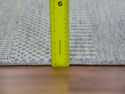 Modern / Contemporary hand-knotted wool runner in Gray, 2'6" x 21'8" — SKU O079721 (view 6)