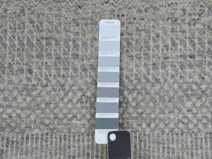 Modern / Contemporary hand-knotted wool runner in Gray, 2'5" x 18'6" — SKU O079723 (view 4)