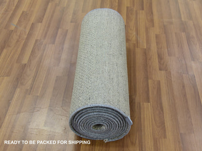 Modern / Contemporary hand-knotted wool runner in Gray, 2'5" x 18'6" — SKU O079723 (view 5)