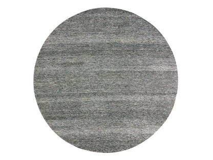 Modern / Contemporary hand-knotted wool rug in Gray, 9'8" x 9'8" — SKU O079728
